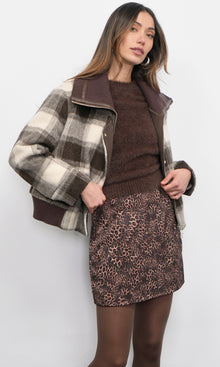 Tory Leopard Mini Skirt