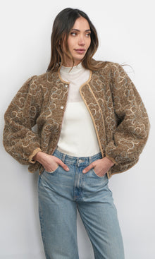 Harrison Embroidered Fuzzy Jacket