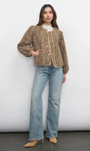 Harrison Embroidered Fuzzy Jacket
