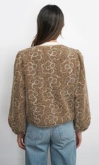 Harrison Embroidered Fuzzy Jacket