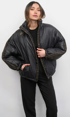 Beryl Mixed Media Quilted Puffer