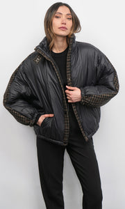 Beryl Mixed Media Quilted Puffer