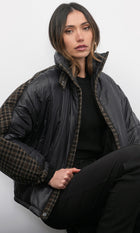 Beryl Mixed Media Quilted Puffer