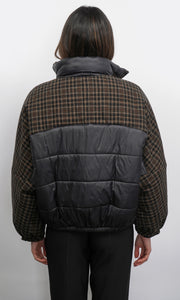 Beryl Mixed Media Quilted Puffer