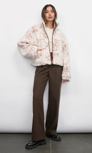 Jimi Embroidered Sherpa Bomber Jacket