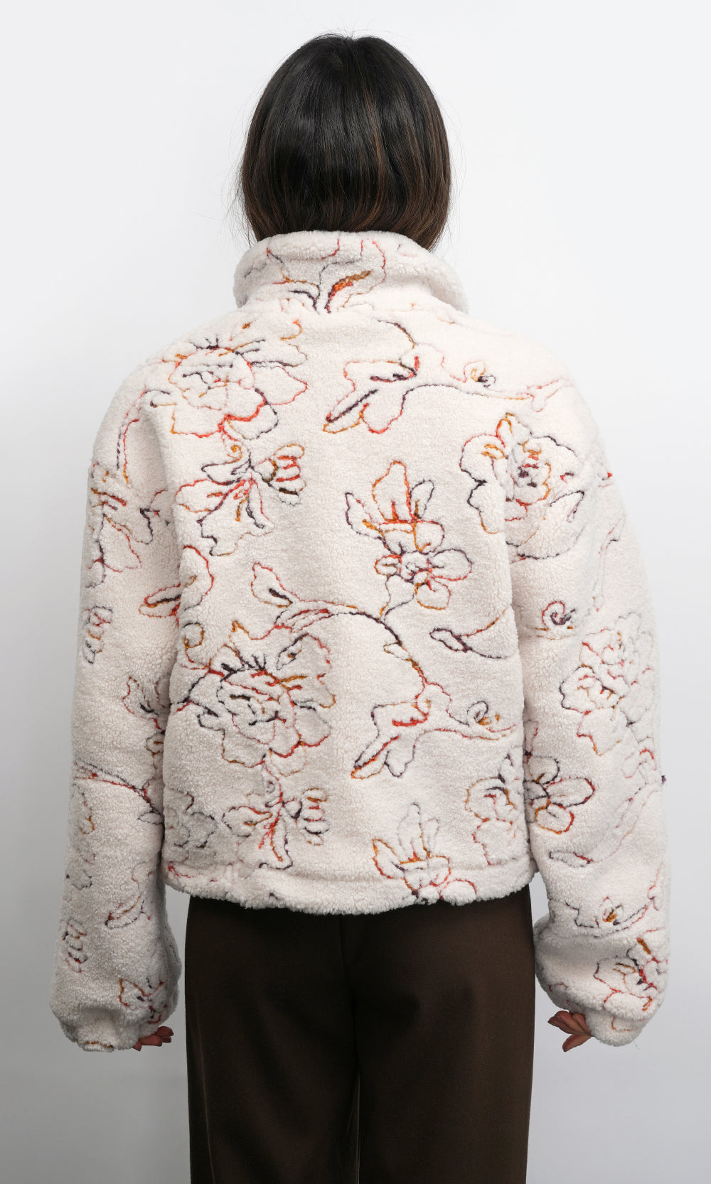 Jimi Embroidered Sherpa Bomber Jacket | Greylin Collection