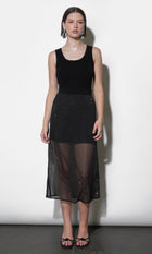 Virgil Sheer Studded Midi Skirt