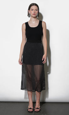Virgil Sheer Studded Midi Skirt