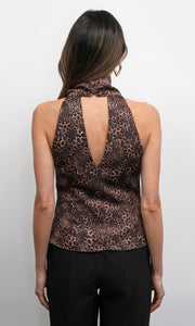 Sheila Cowl Funnel Neck Halter Top