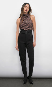 Abilene Belted Paper Bag High Waist Pants