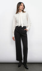 Augustine Brushed High Waist Straight Trouser