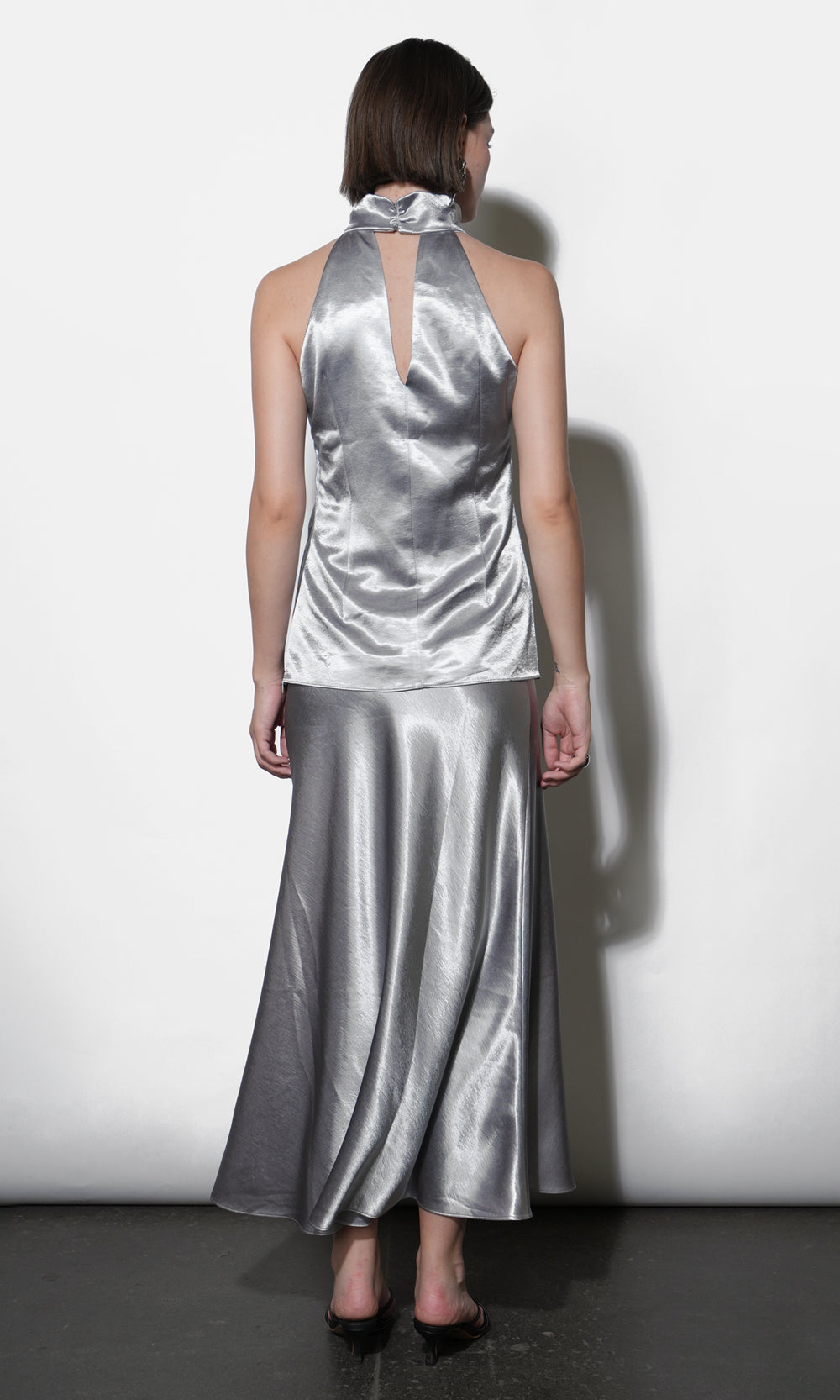 Addison Cowl Funnel Neck Halter Top