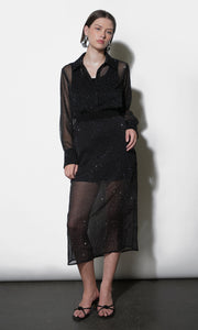 Virgil Sheer Studded Midi Skirt