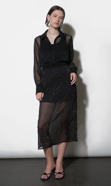 Virgil Sheer Studded Midi Skirt
