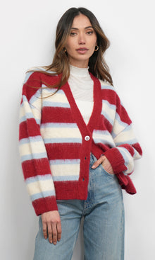 Fallon Cozy Oversized Stripe Cardigan