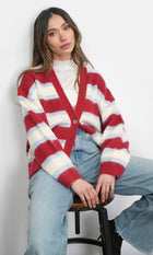 Fallon Cozy Oversized Stripe Cardigan