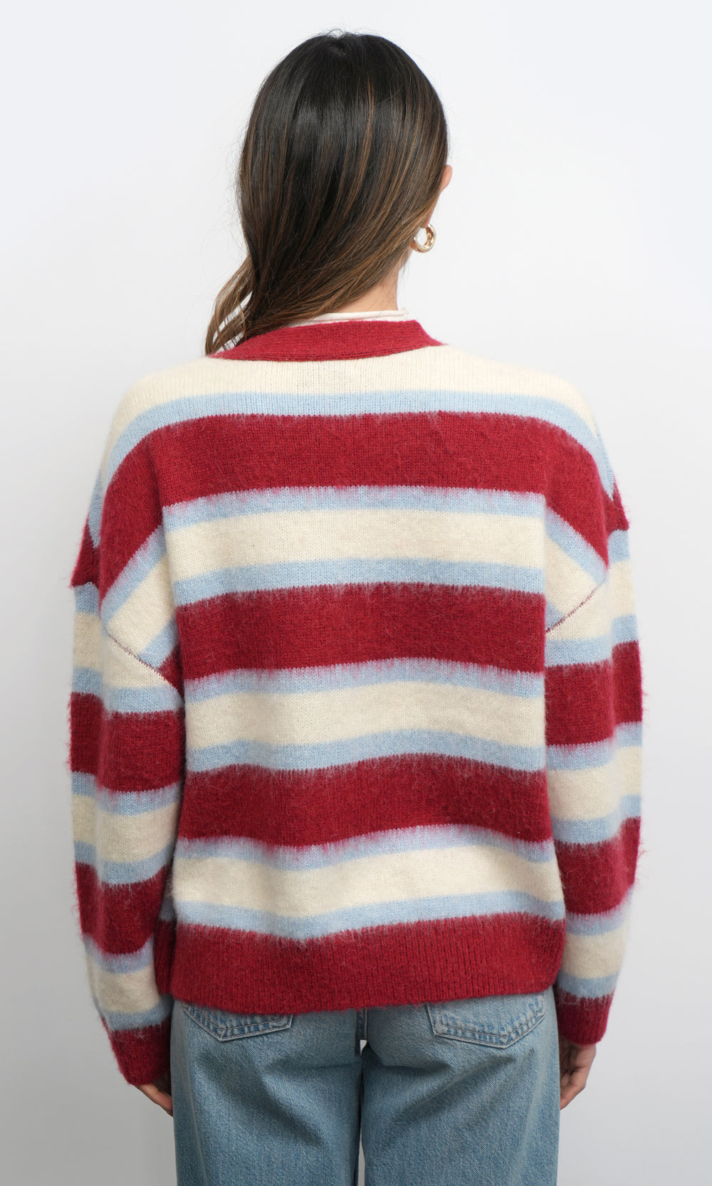Fallon Cozy Oversized Stripe Cardigan