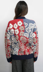 Mina Mix Motif Oversized Cardigan