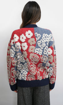 Mina Mix Motif Oversized Cardigan