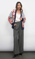 Mina Mix Motif Oversized Cardigan