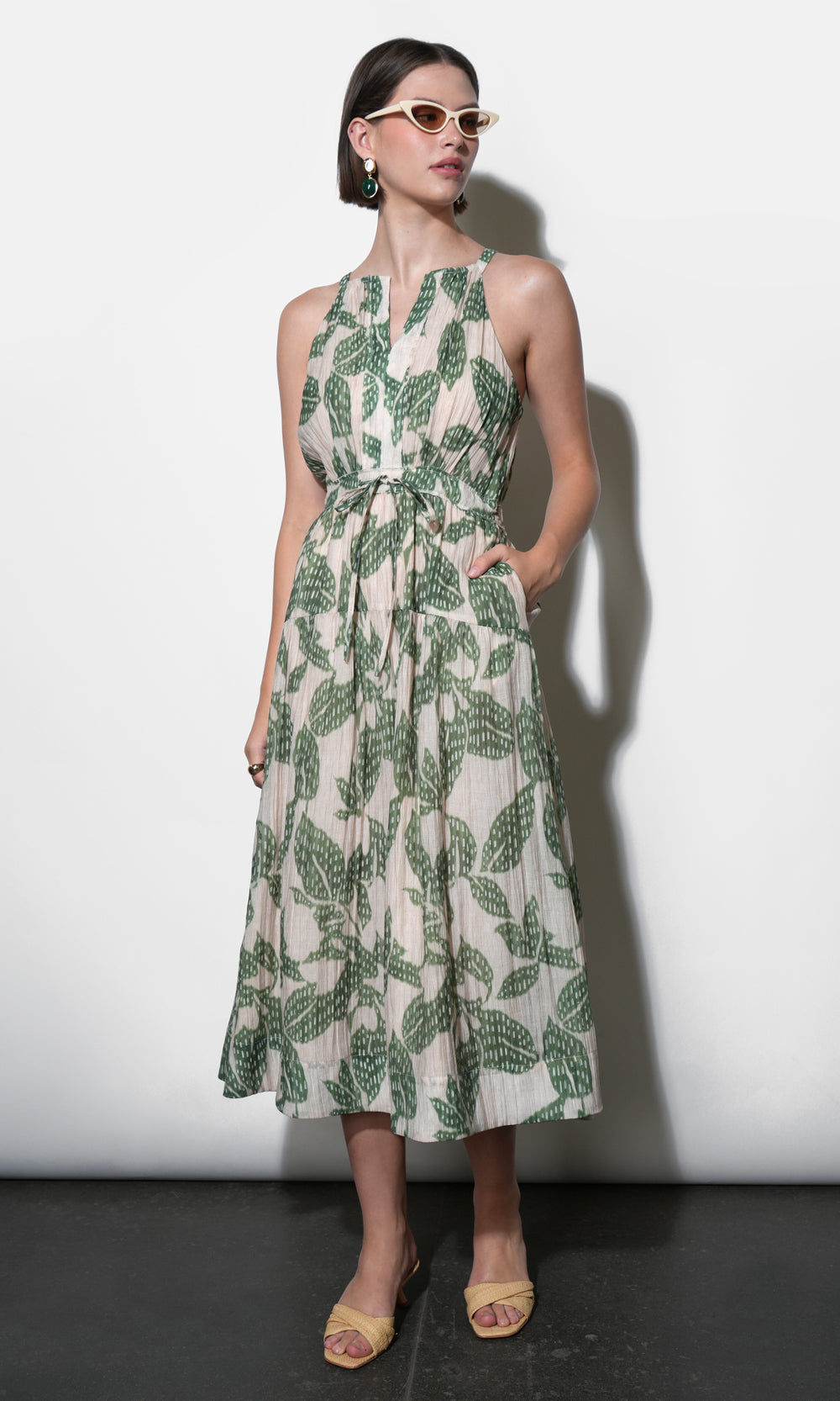 Veneria Halter Midi Dress