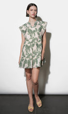 Briar Tiered Embroidered Shift Mini Dress