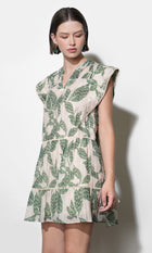 Briar Tiered Embroidered Shift Mini Dress