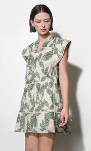 Briar Tiered Embroidered Shift Mini Dress