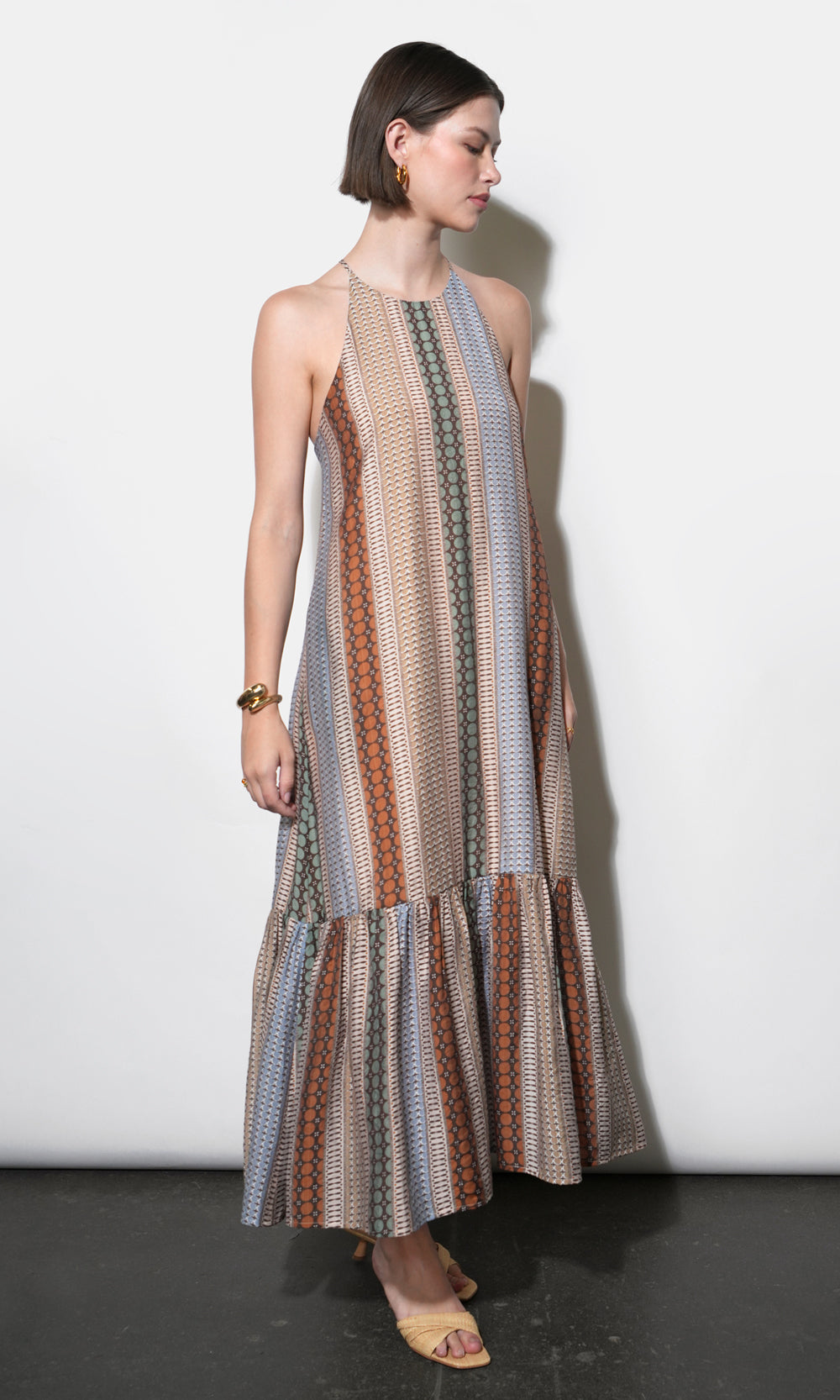 Faith Cross Back Strap Midi Dress