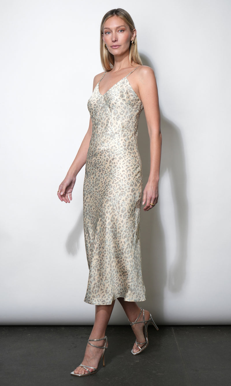 Cassandra Animal Midi Slip Dress