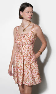 Sophia Square Tie Neck Mini Dress