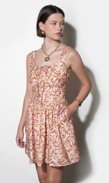 Sophia Square Tie Neck Mini Dress