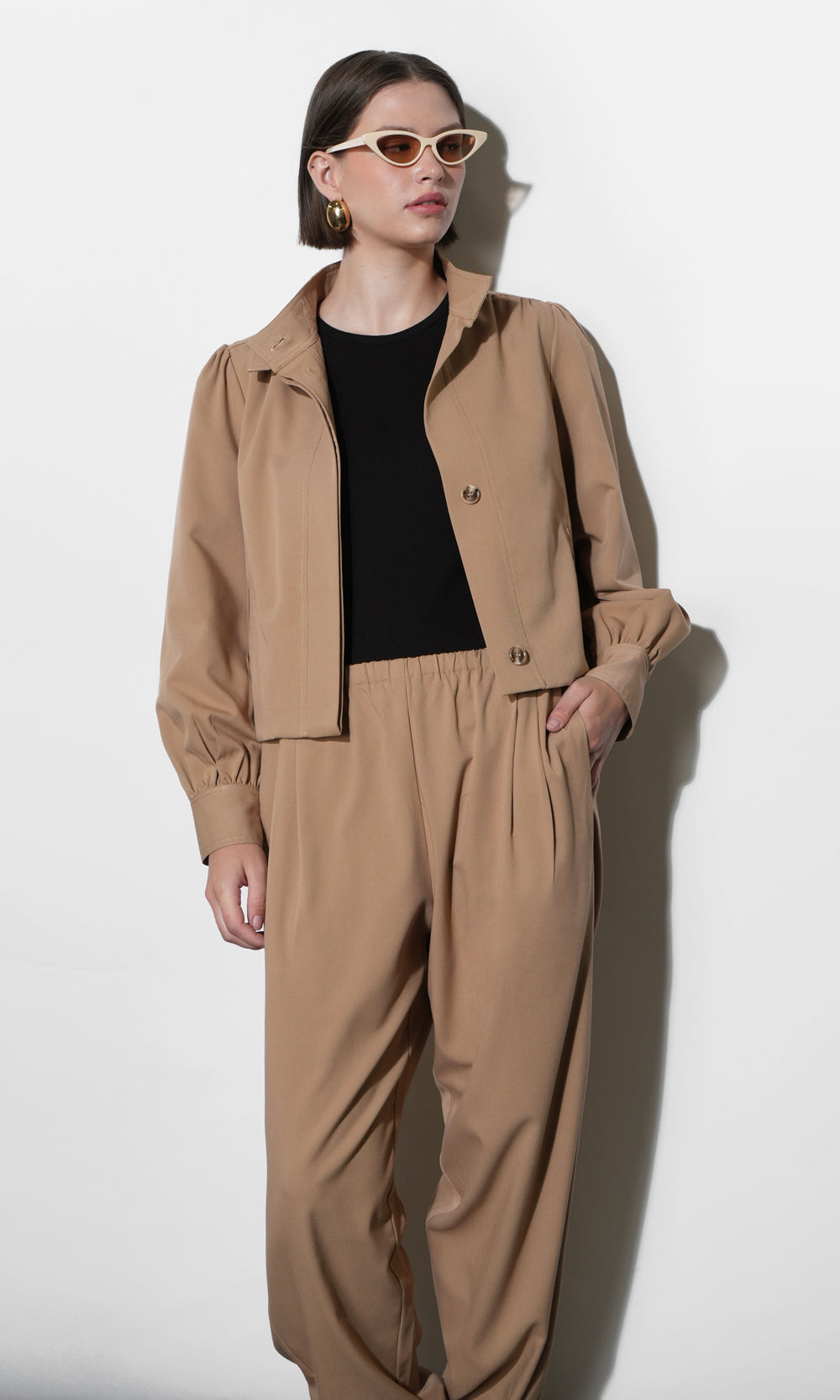 Alexa Mock Neck Lightweight Jacket