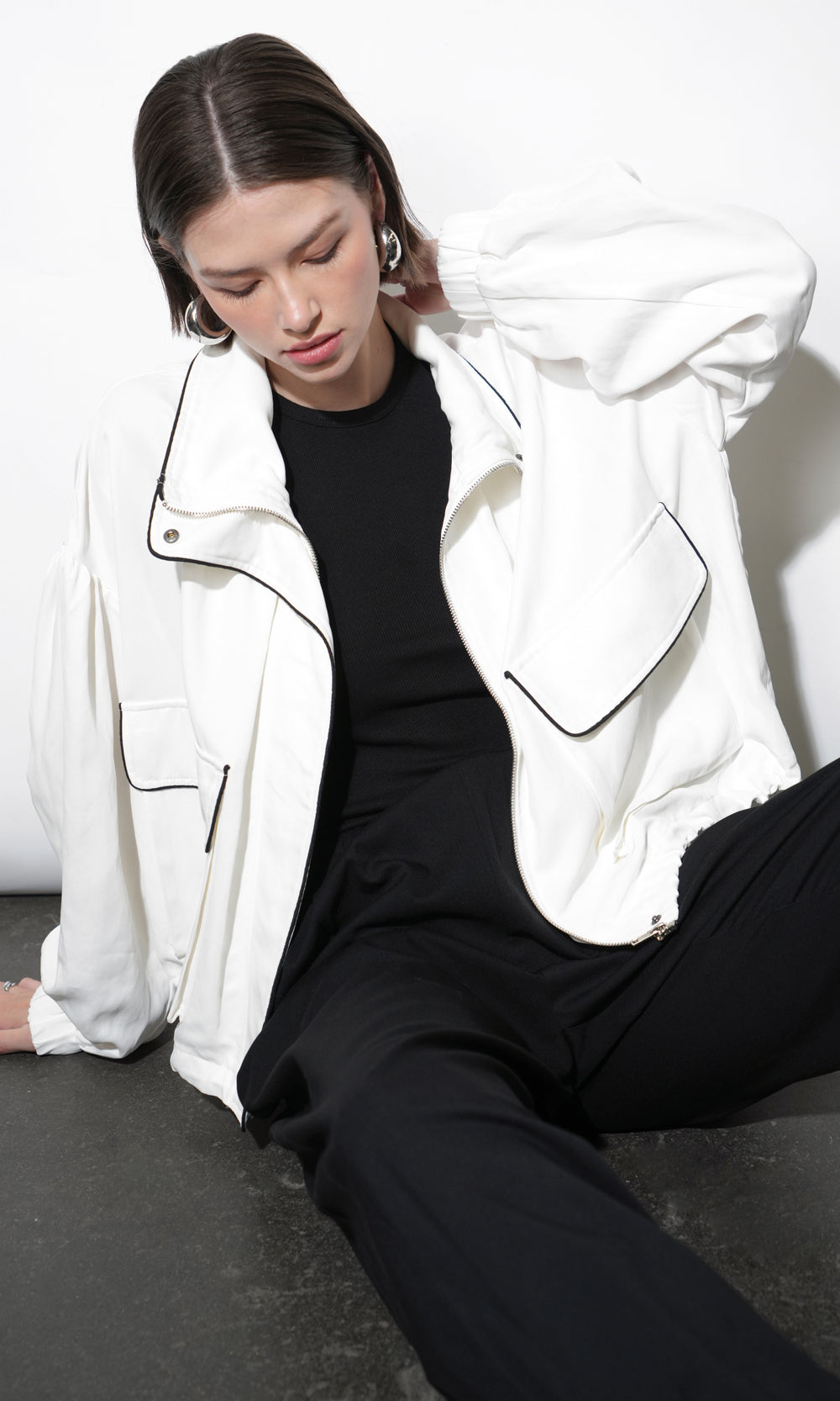 Rachel Lightweight Funnel Neck Jacket