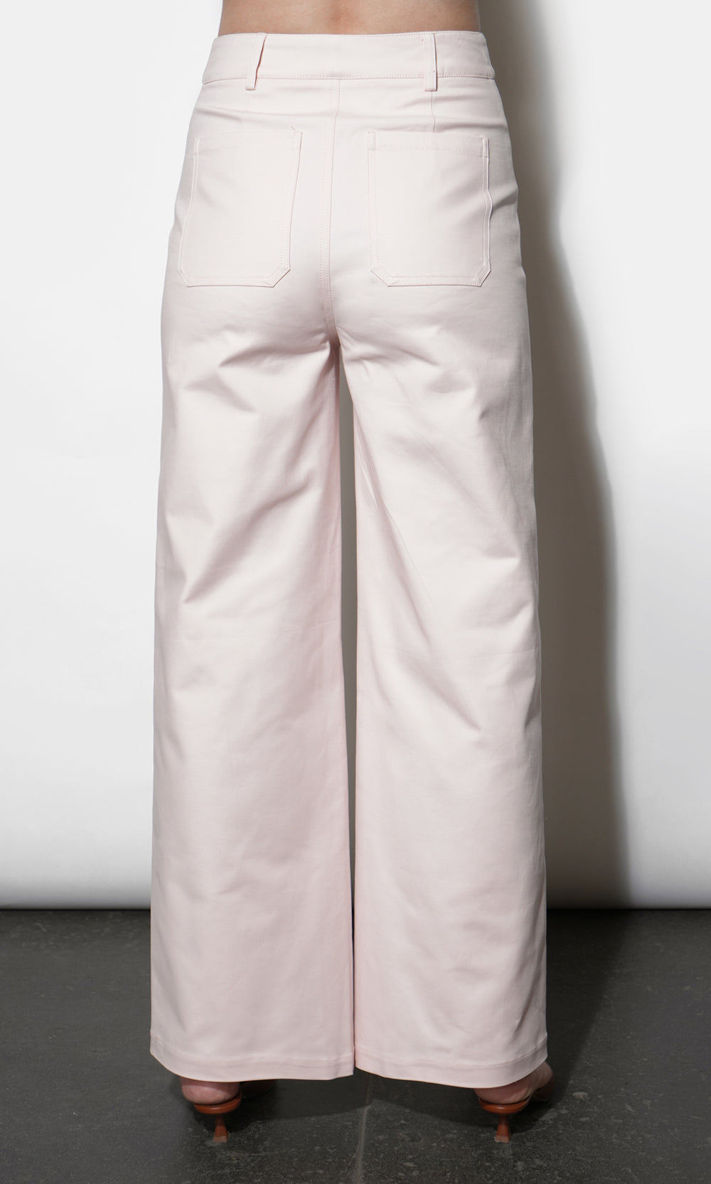Jennsen Cotton Canvas Wide Leg Pink Pants