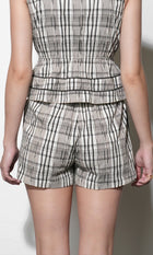 Ava Plaid High Waist Shorts