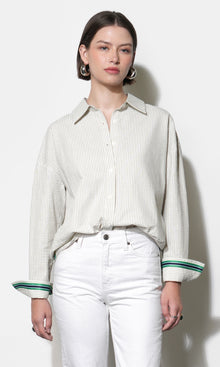 Sierra Oversized Stripe Button Down Shirt
