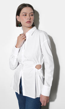 Naira Side Open Drawstring Shirt