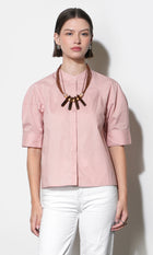 Laya Puff Sleeve Button Up Blouse