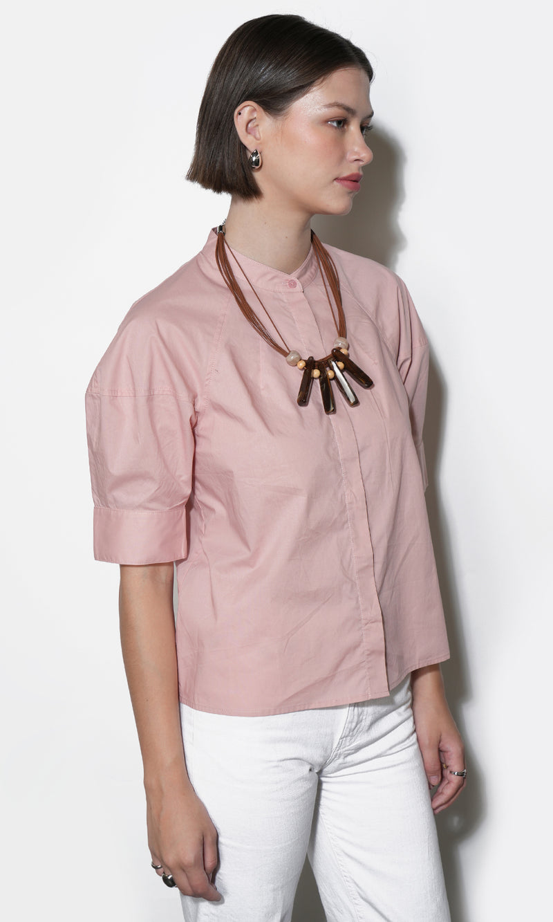 Laya Puff Sleeve Button Up Blouse