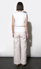 Jennsen Cotton Canvas Wide Leg Pink Pants