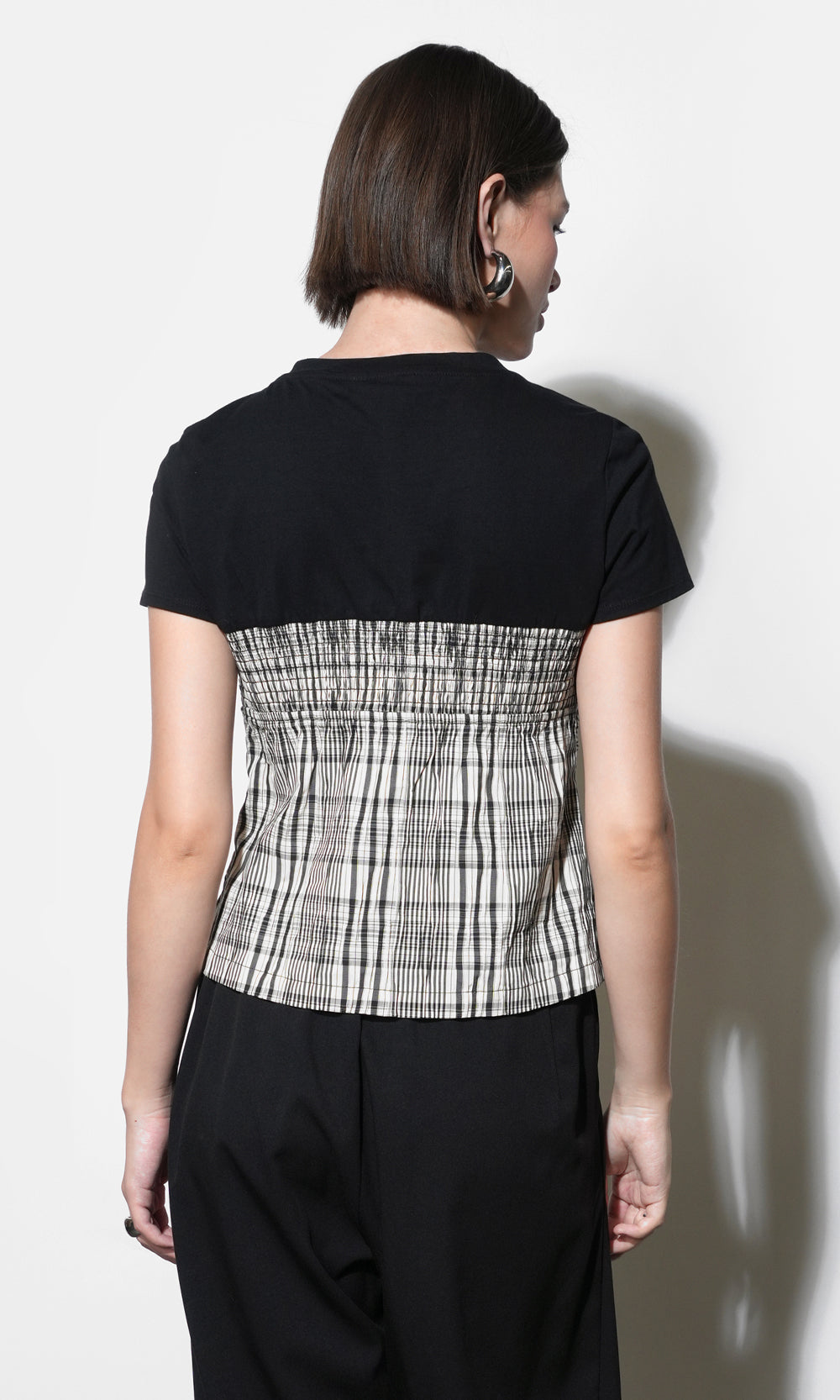 Nadia Knit Combo Twist Front Top