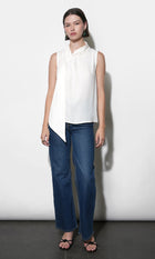 Paige Sleeveless Scarf Neck Blouse