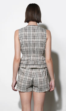 Evelyn Sleeveless Neck Drawstring Top