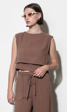 Luna Double Layer Side Tie Top