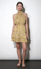 Gianna Flounce Hem Halter Mini Dress