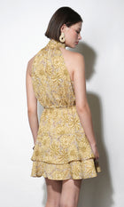 Gianna Flounce Hem Halter Mini Dress