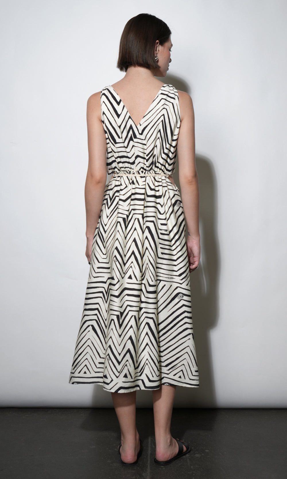 Evelyn Side Cut Out Knotted Strap Midi Dress