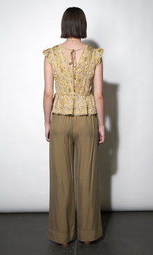 Chloe Wide Leg Pants With Side Button Detail