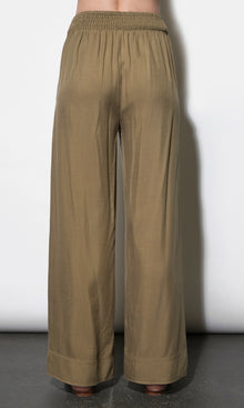 Chloe Wide Leg Pants With Side Button Detail